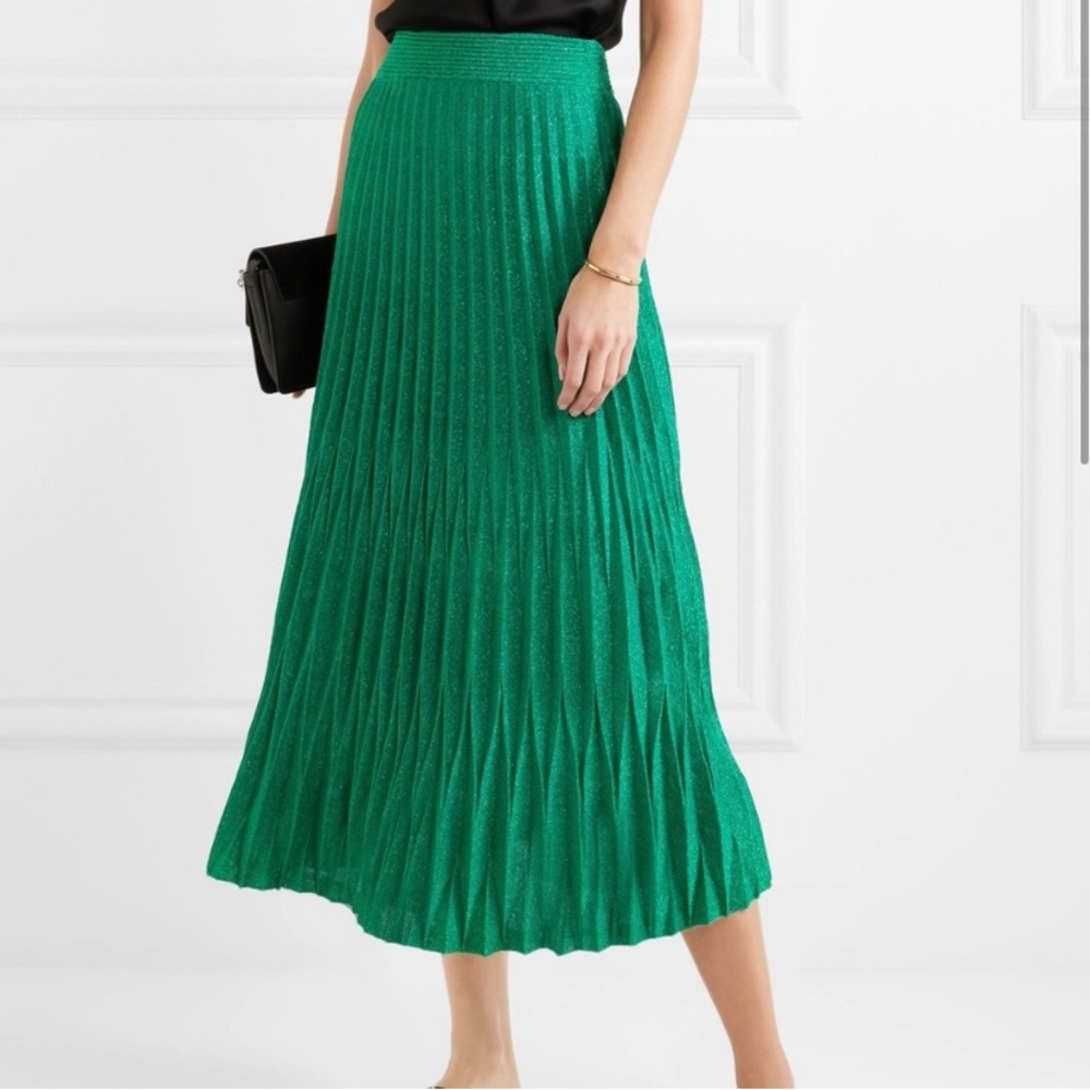 Maje green sparkle skirt